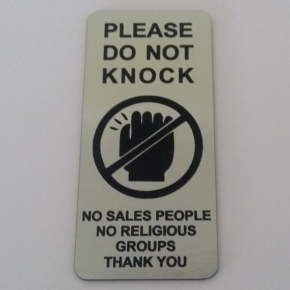 NO SOLICITING DOOR KNOCKERS Canvassers Man Cave SIGN No Salesman Religious - Foto 9