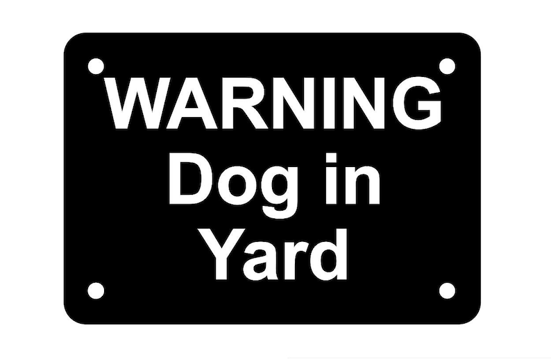 Beware of the Dog Sign Plaque available in 7 sizes and 30 colours UV Rated