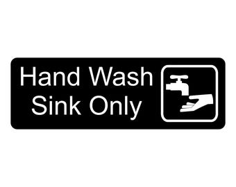 4 Pack Wash Rinse Sanitize Sink Labels - Waterproof Sticker Signs For 3 Compartment Sinks, Restaurants, Food Trucks & Commercial Kitchens