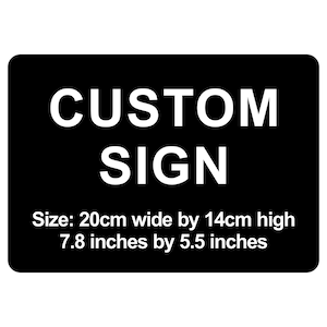 Laser Engraved Custom Sign: Acrylic Plaque, Personalized Design (20cm x 14cm)
