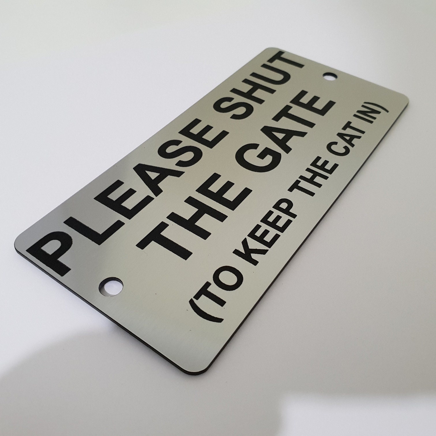 Please Shut The Gate (To Keep Dog In) Sign Plaque 15cm X 7cm Or ... - EBay - Foto 9