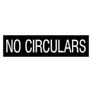 NO CIRCULARS - Laser Engraved Sign Plaque for Mail Letter Box Letterbox Mailbox