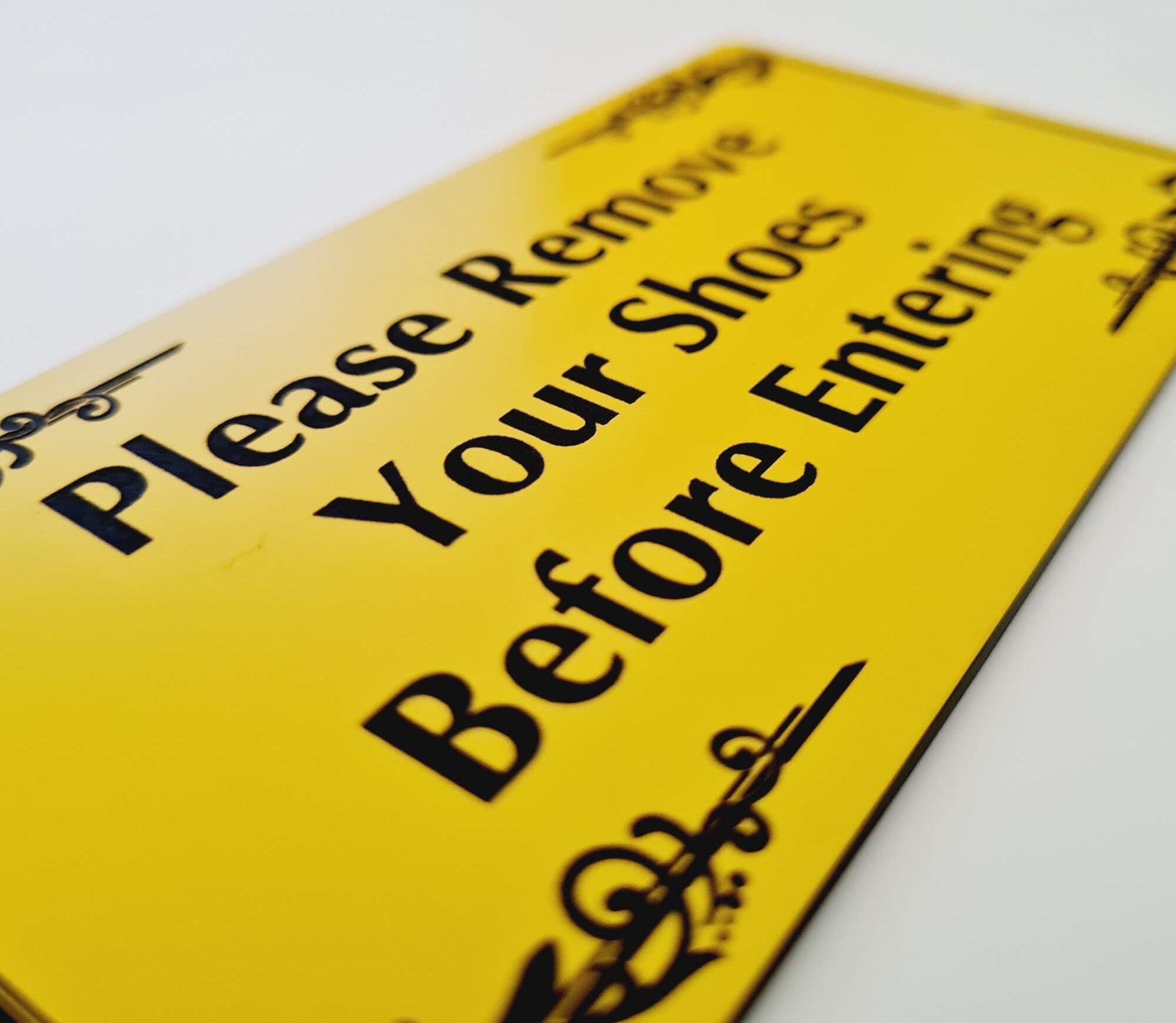 Please Remove Your Shoes Before Entering Sign Plaque Etsy India