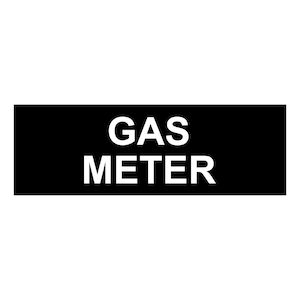 Gas Meter Sign Plaque