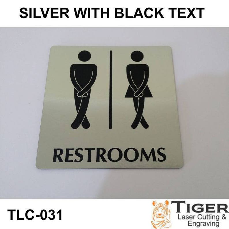 FUNNY BATHROOM SIGN Cross Legs Unisex Restroom Sign 13cm X Etsy