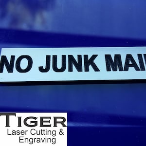 NO JUNK MAIL Letterbox Schild klein