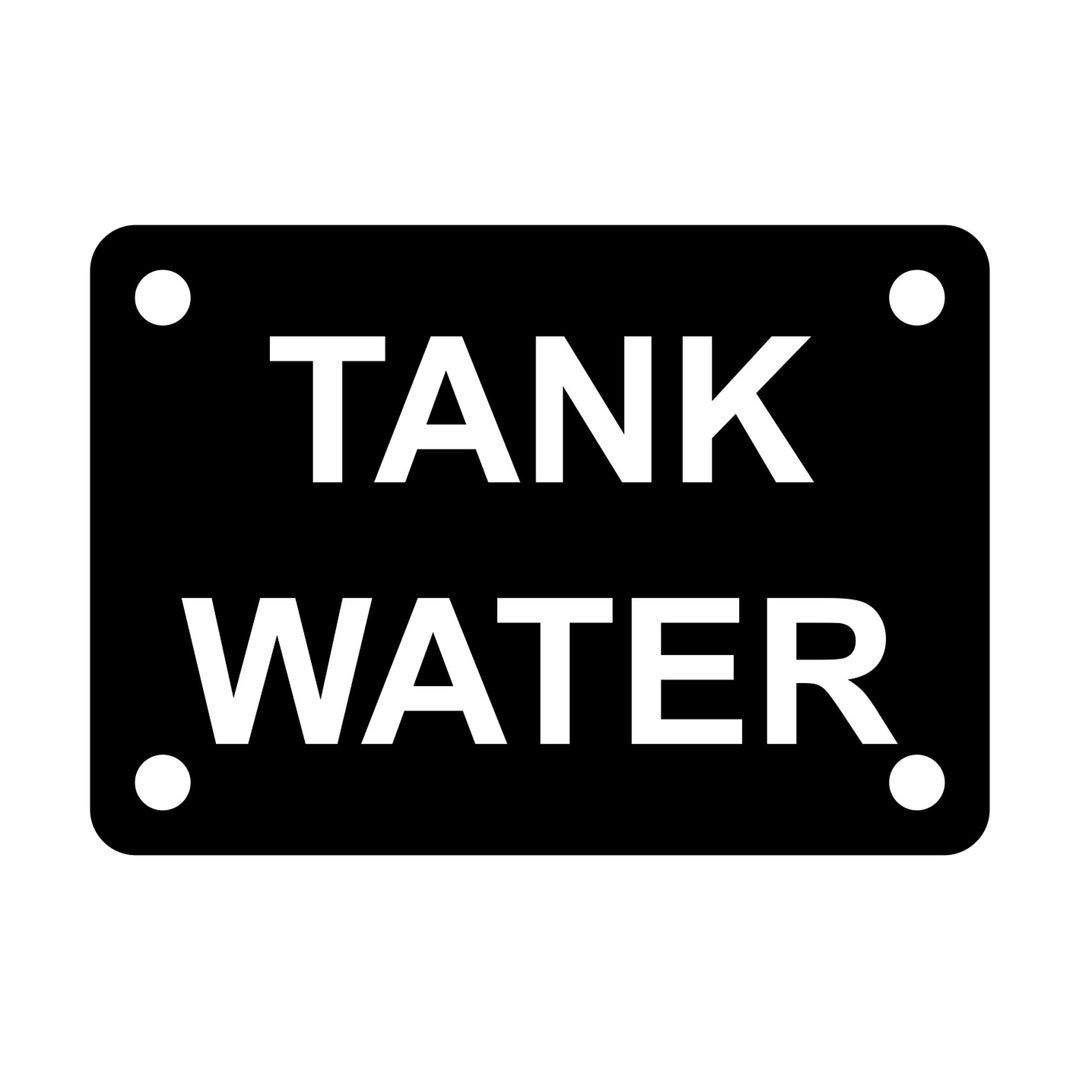 Tank Water Sign Plaque Etsy