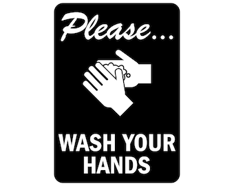 Please Wash Your Hands Sign Plaque