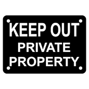 Keep Out Private Property Sign Plaque