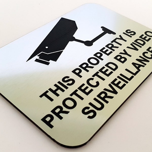 This Property is Protected by Video Surveillance Sign Plaque CCTV Security Camera