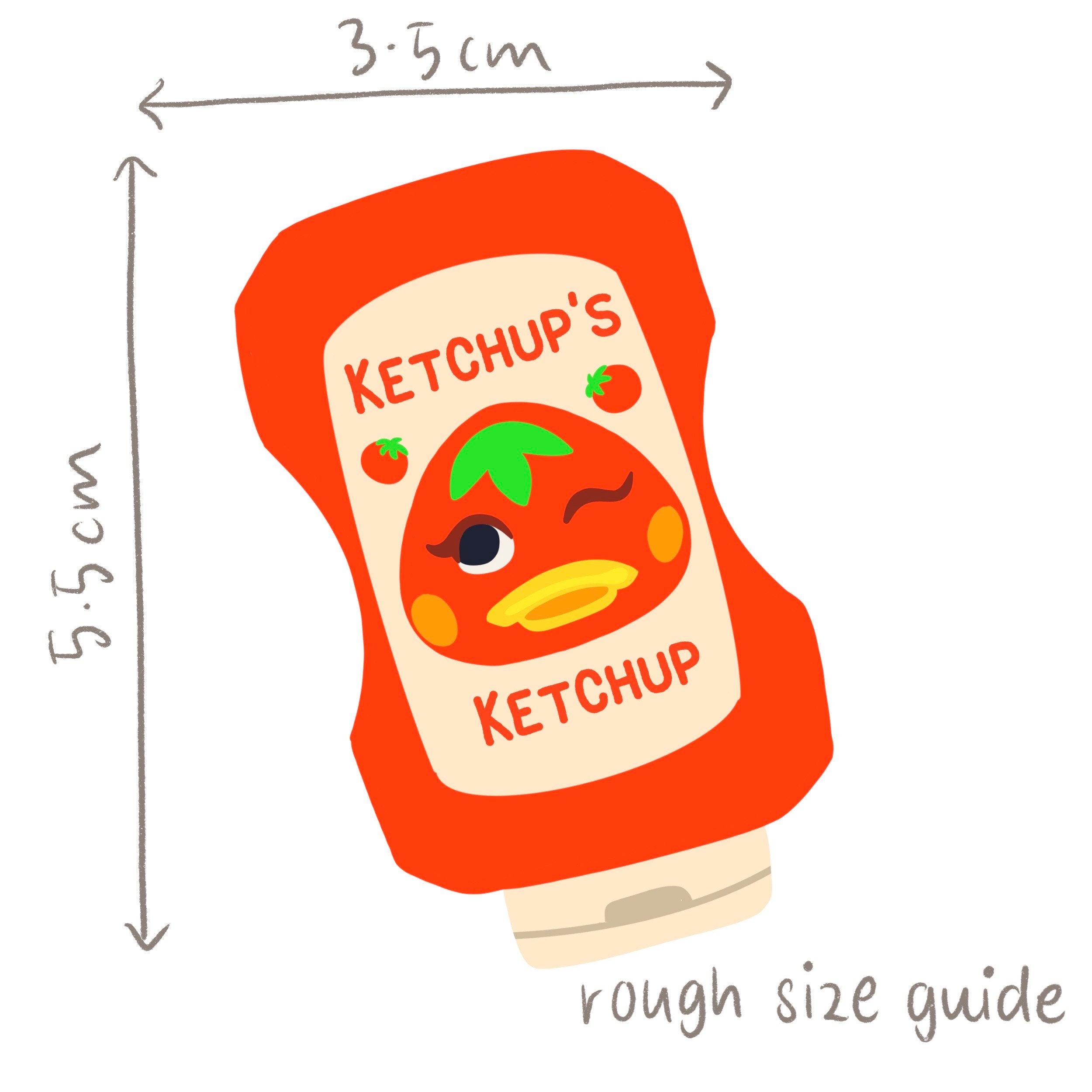 Ketchup Animal Crossing New Horizons Sticker Etsy
