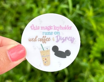 Coffee and Disney Magic Keyholder Sticker, Disney Stickers, Magic Key, Disney Pass, Stationery, Cute Stickers, Disneyland, Magic Key