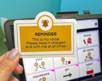 This is my voice, AAC Device, Speech, Speech Generated Device, Proloquo, Touch Chat, SLP, SLPA, SpEd, Talkers, Sticker for iPad