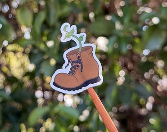 Wall-e plant boot sticker, directive, Eve and Walle, disney inspired, waterproof