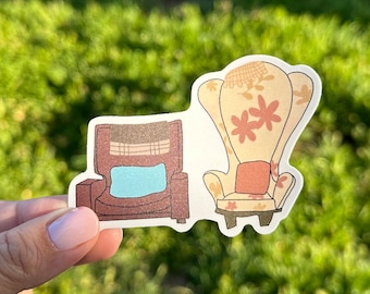 Carl and Ellie, Couch, Pixar, Paradise Falls, Carl and Ellie Couches, Disney, Stationery, Cute Stickers, Disneyland, Magic Key