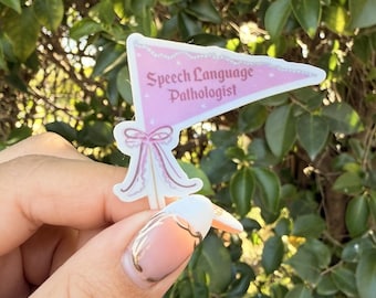 Speech Language Pathology flag sticker, Speech Therapy, waterproof, girly, SLP