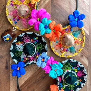 Sombrerito Ears, Floral Crown, Florals, Park Ears, Mexican Ears, Mexican Sombrero Ears, Disney Ears, Handmade Ears, Mickey Ears, Disneyland