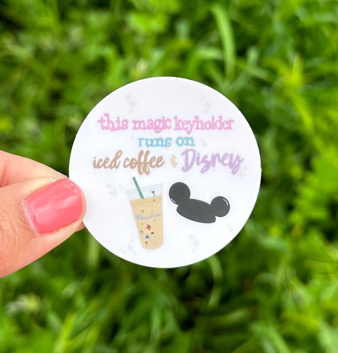 Coffee and Disney Magic Keyholder Sticker, Disney Stickers, Magic Key