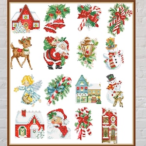 Cross stitch pattern Christmas Ornaments #12, Christmas cross stitch, holiday embroidery, Christmas decorations, printable, digital PDF file