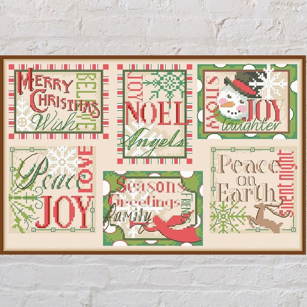 Cross stitch pattern Christmas Season, Christmas cross stitch, holiday embroidery, winter cross stitch, counted cross stitch, PDF file