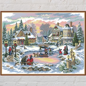 Cross stitch pattern Christmas Spirit #2, Christmas cross stitch, holiday embroidery, noel cross stitch, winter cross stitch, PDF, vintage