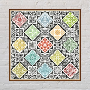 Cross stitch pattern Diamond Quaker #3, sampler cross stitch, geometric embroidery, vintage cross stitch, PDF file, printable cross stitch