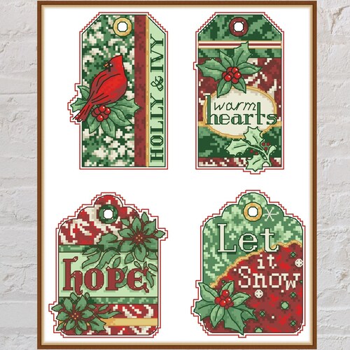 Small Christmas Ornaments Cross Stitch Pattern PDF Retro - Etsy