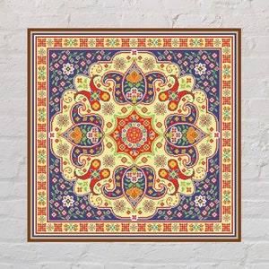 Cross stitch pattern Orient Sampler #3, carpet cross stitch, geometric embroidery, antique cross stitch, PDF file, ornament cross stitch