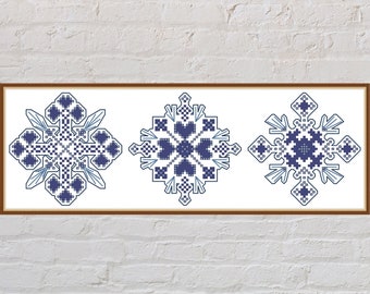 Cross stitch pattern Snowflakes #3, winter cross stitch, holiday embroidery, Christmas cross stitch, printable PDF file, Christmas decor