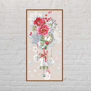 Cross stitch pattern Christmas Decor #7, Christmas cross stitch, holiday embroidery, winter cross stitch, printable, digital PDF file