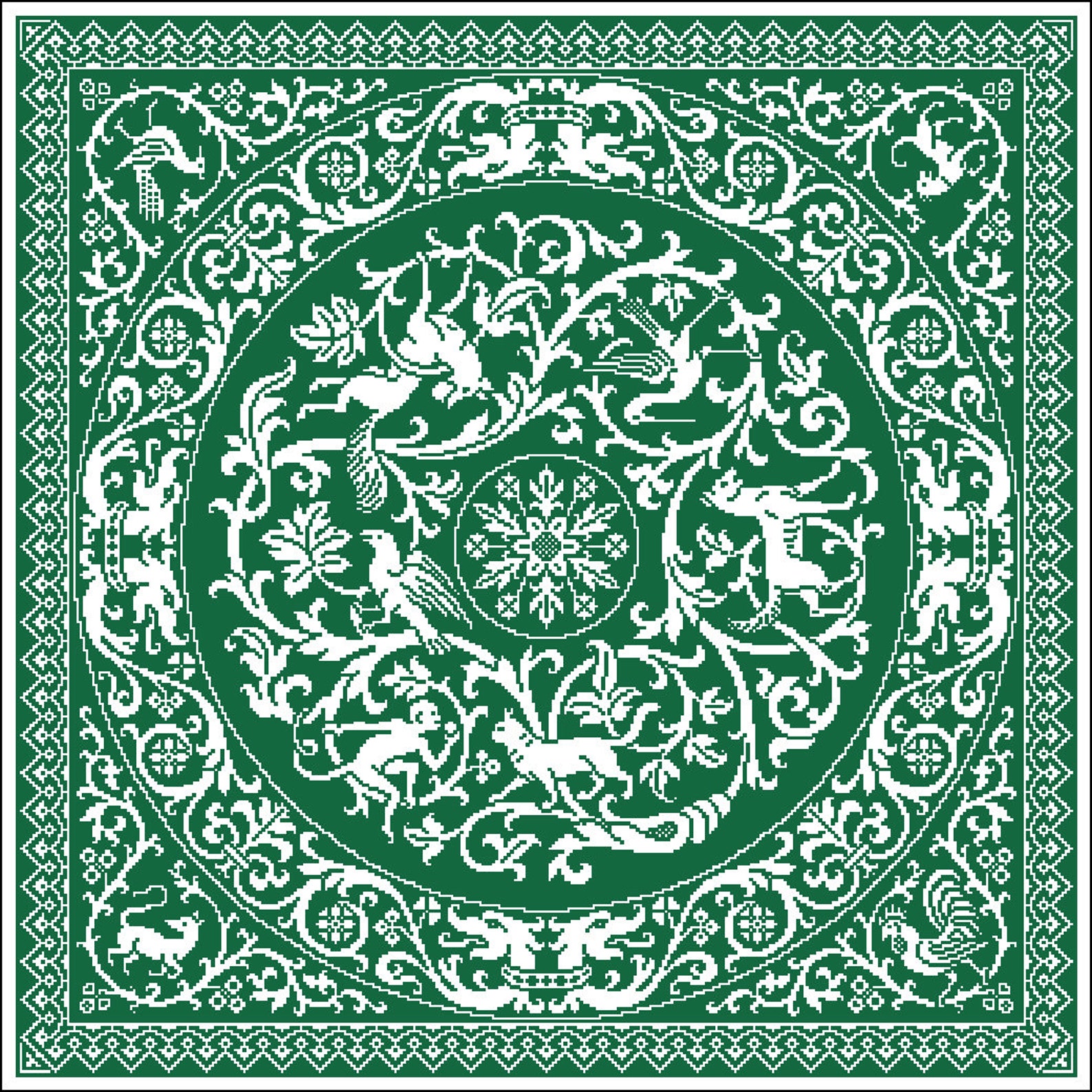 Cross Stitch Pattern Antique Sampler Carpet Cross Stitch Etsy