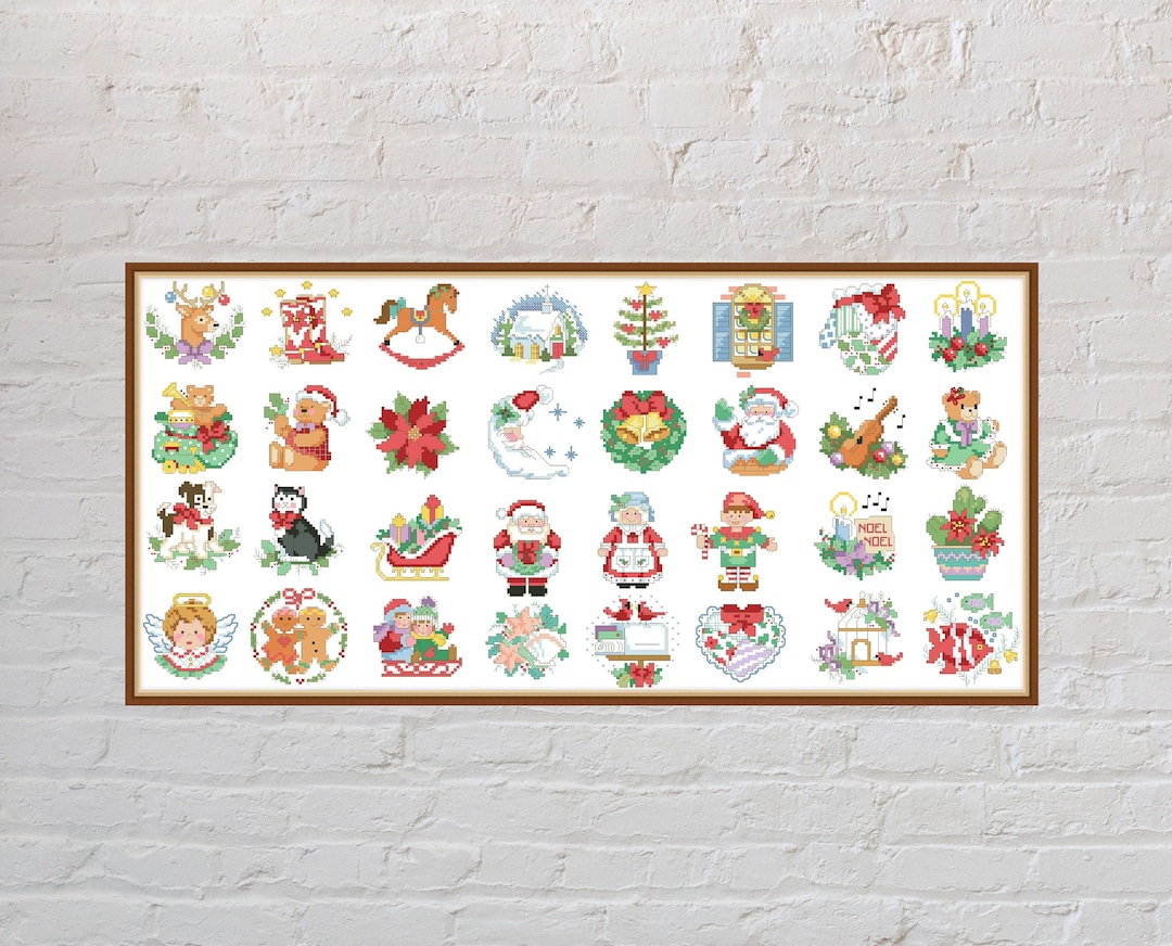 Cross Stitch Pattern Christmas Ornaments #13, Christmas Cross Stitch ...