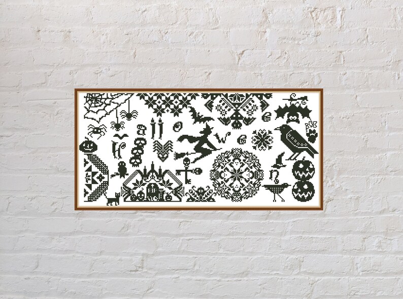 Quaker Halloween #2 from Tinsel Cross Stitch on Etsy