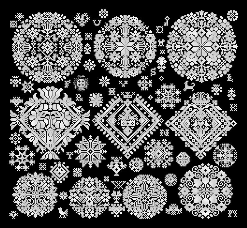 Quaker Sampler Cross Stitch Pattern Blue Fantasy Patchwork - Etsy