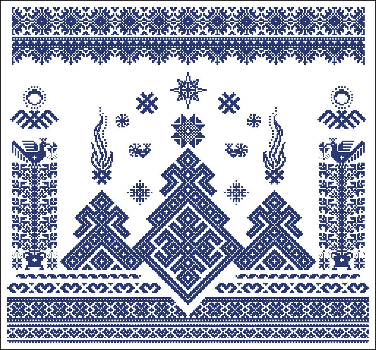 Cross Stitch Pattern Mokosh #3, Slavic Goddess, Mother Earth Cross