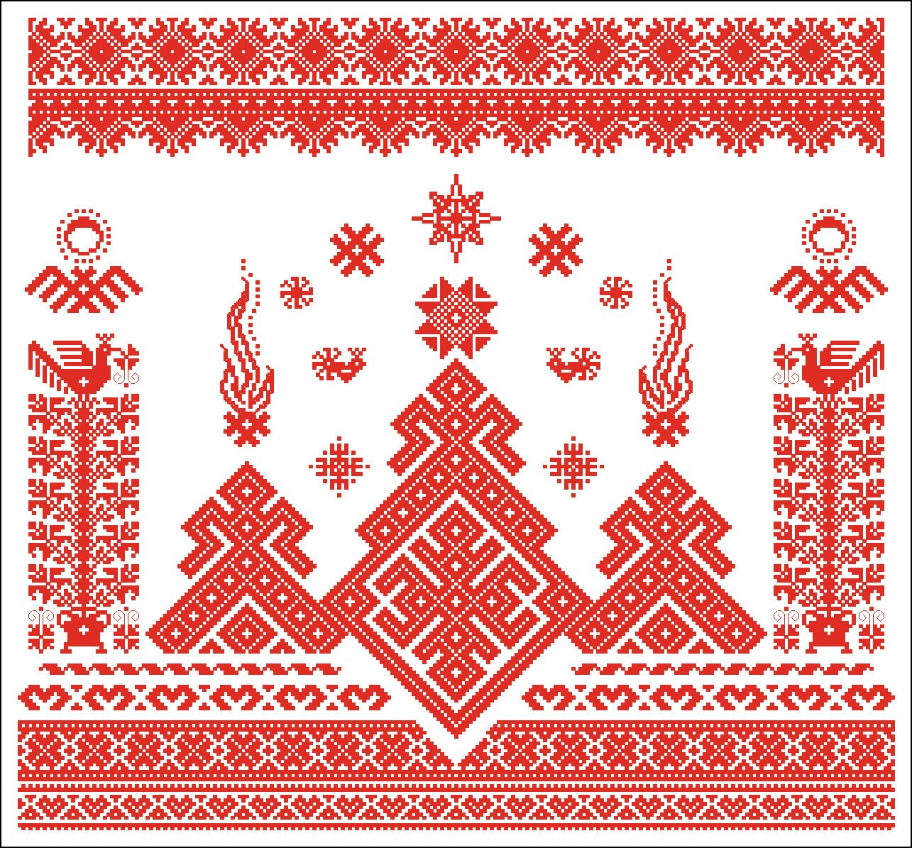Cross Stitch Pattern Mokosh #3, Slavic Goddess, Mother Earth