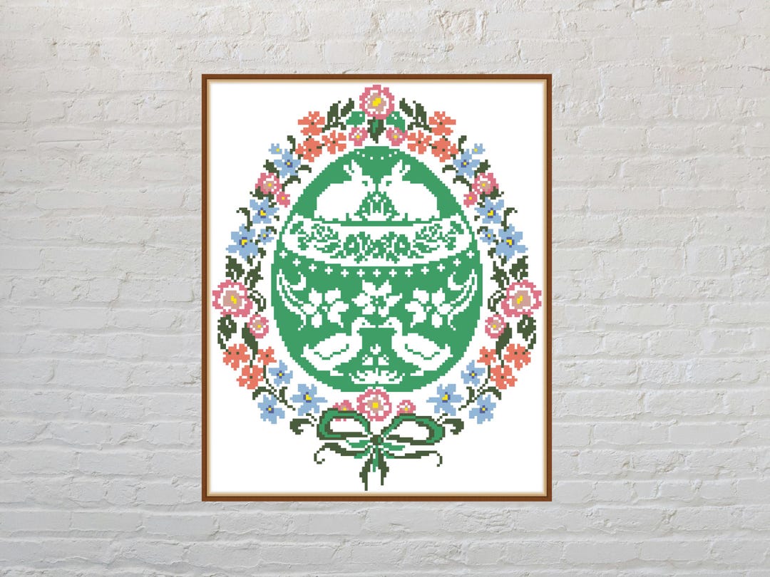Cross Stitch Pattern Easter Egg #2, Easter Cross Stitch, Spring ...