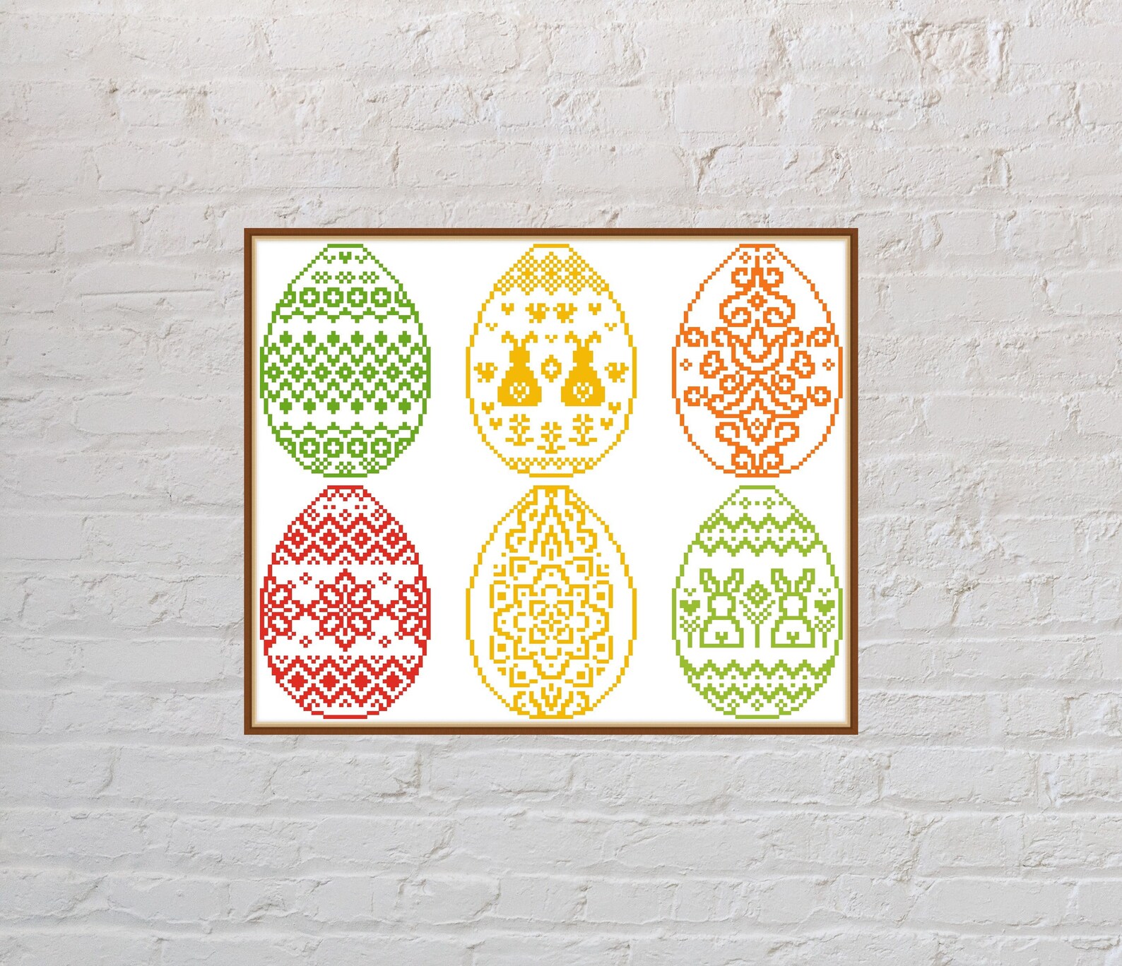 Cross Stitch Pattern Easter Eggs #3, Pysanky Cross Stitch, Ukrainian ...