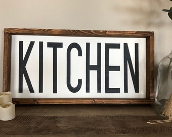 Kitchen Wood Sign – 12x24 Horizontal Farmhouse Kitchen Wall Decor, Modern Farmhouse Kitchen Art, Cottage Style Sign