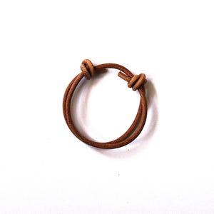Tan Double Cord Bracelet Real Leather Unisex Handmade