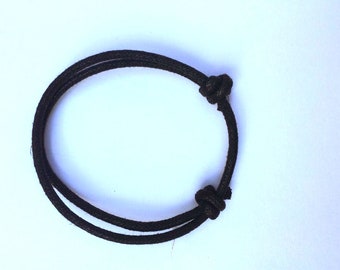 Vegan Friendly, 3mm Cotton Wax Black, Dark and Light Brown Bracelets, Unisex