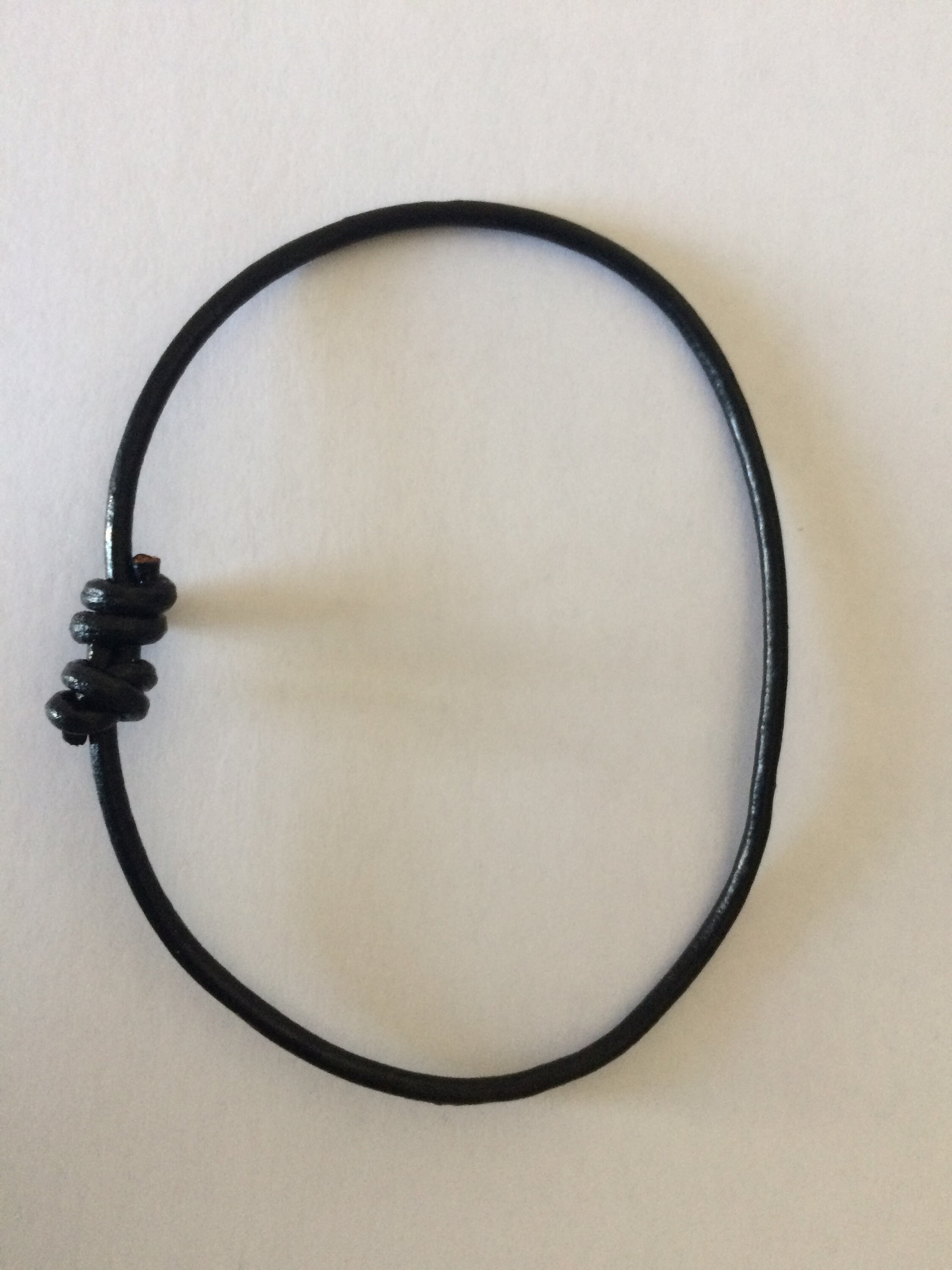 Real Leather Black Double Cord Bracelet Unisex Handmade - Etsy