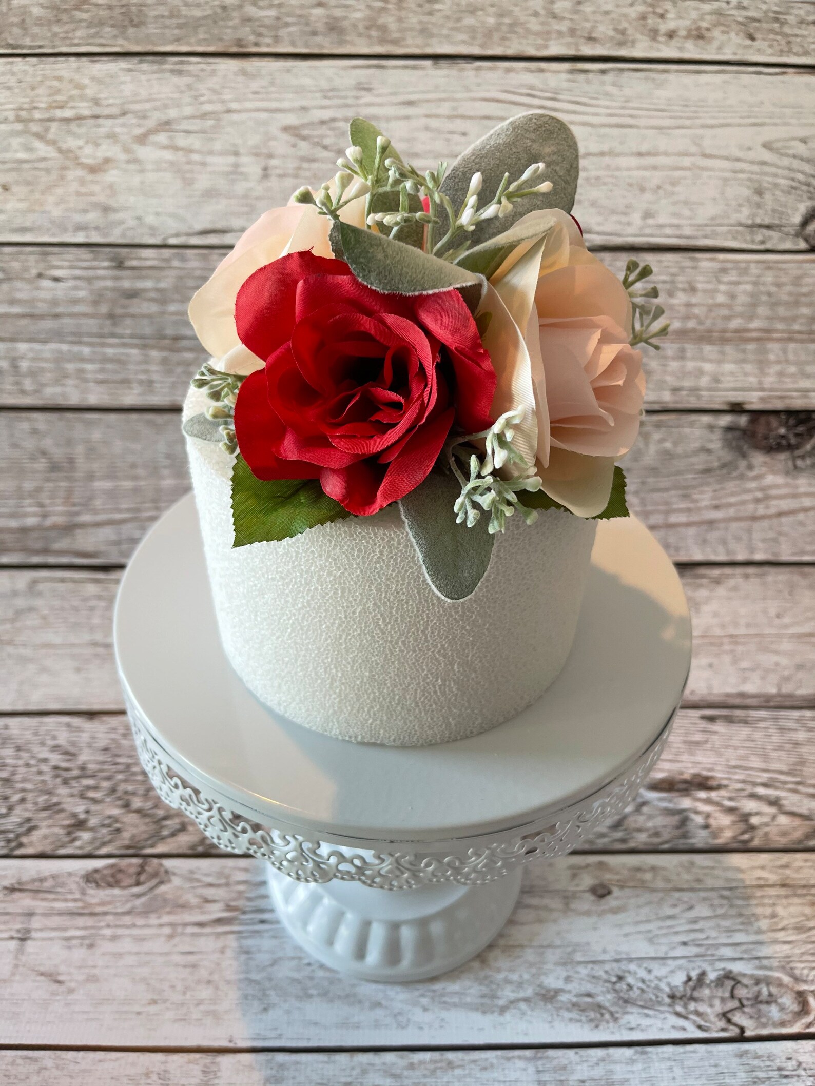 Red Roses Printable Cake Topper Red and Pink Rose Wedding Cake Topper, Wedding Cake Decoration, Wedding ...