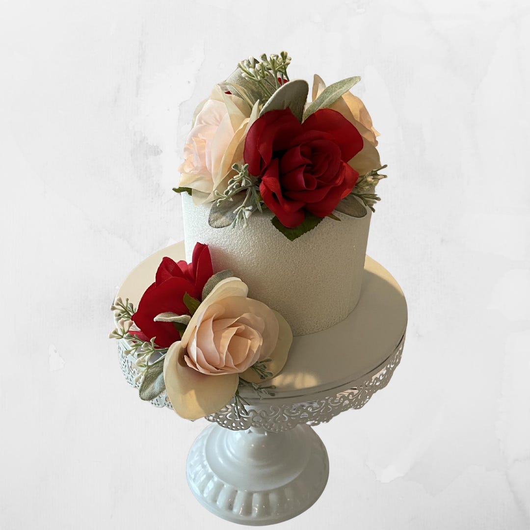 Red Roses Printable Cake Topper Red and Pink Rose Wedding Cake Topper, Wedding Cake Decoration, Wedding ...