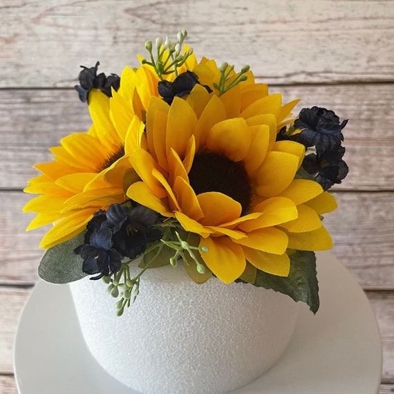 Sunflower Wedding Cake Topper Wedding Cake Decoration Etsy