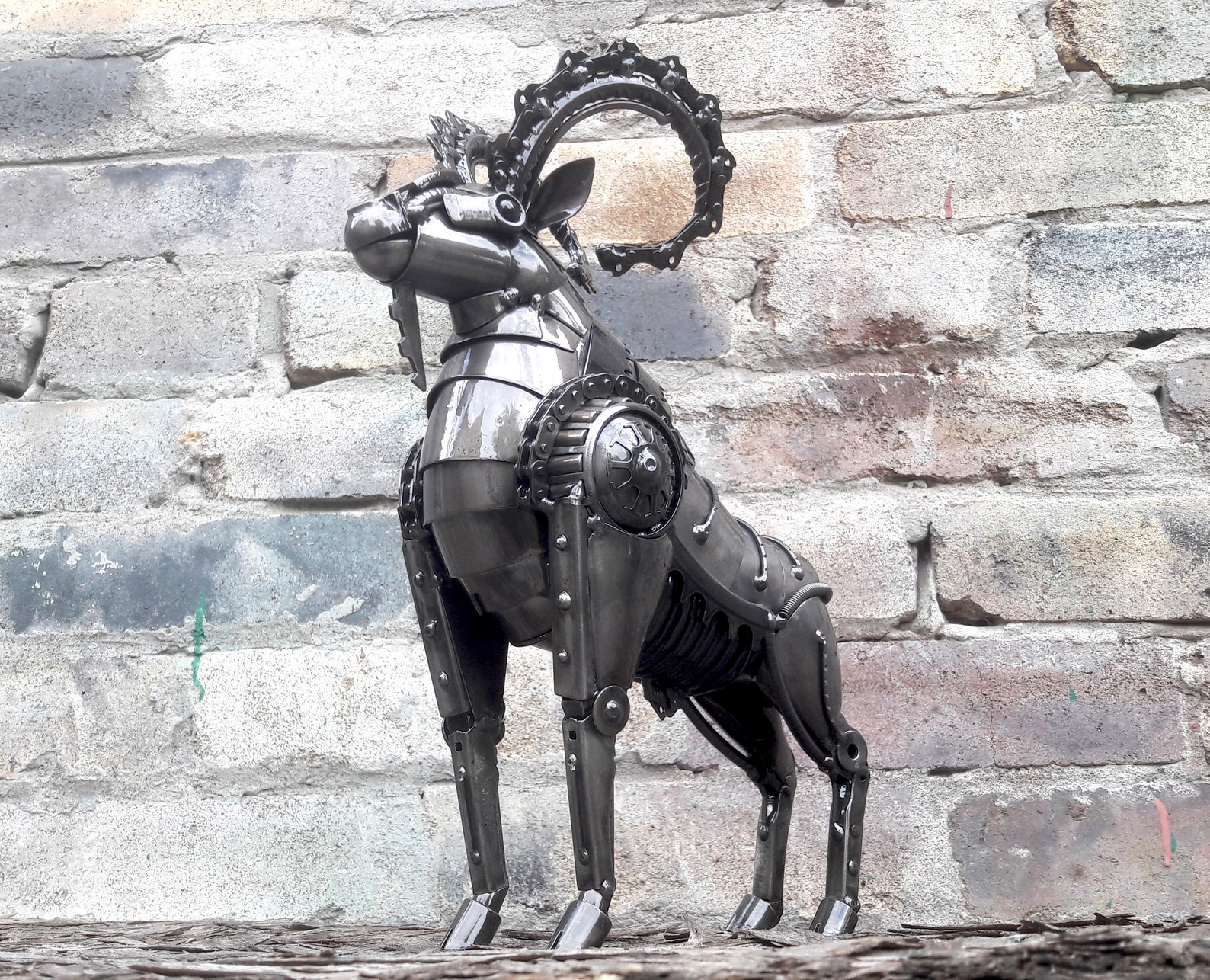 Metal Sculpture Goat Steampunk. Goat Figurine. Welded Goat. Etsy