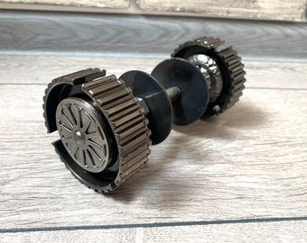 Handcrafted Metal Gear Door Knob: Repurposed Steampunk Decor