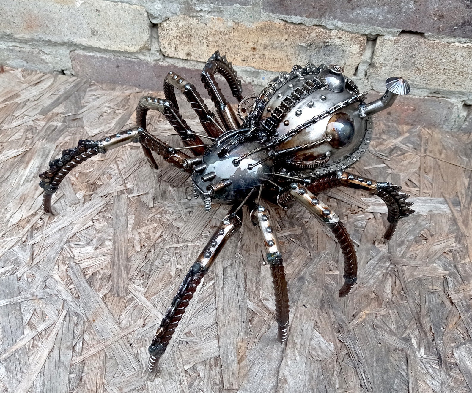 Art Metal sculpture Steampunk spider Spider sculpture. Metal Etsy