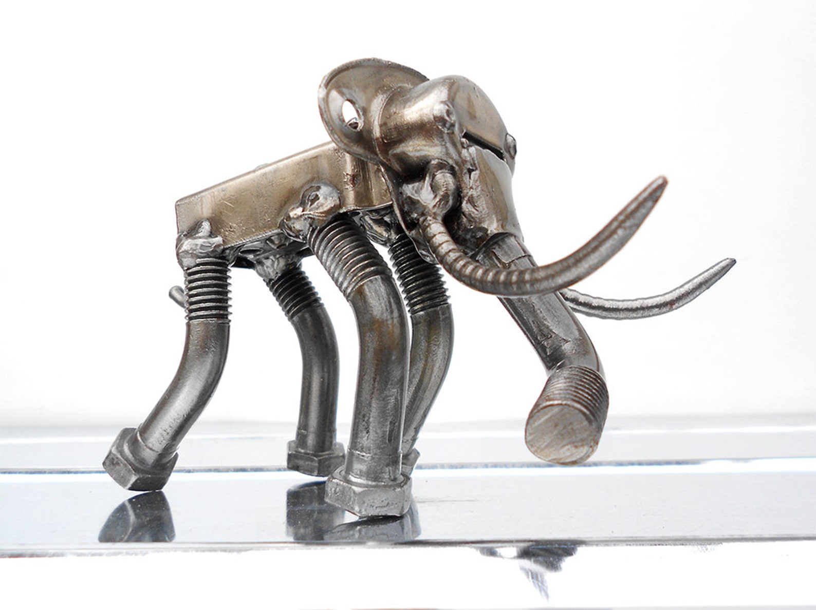 Elephant Metal Sculpture Animal Art Welded Sculpture. Etsy