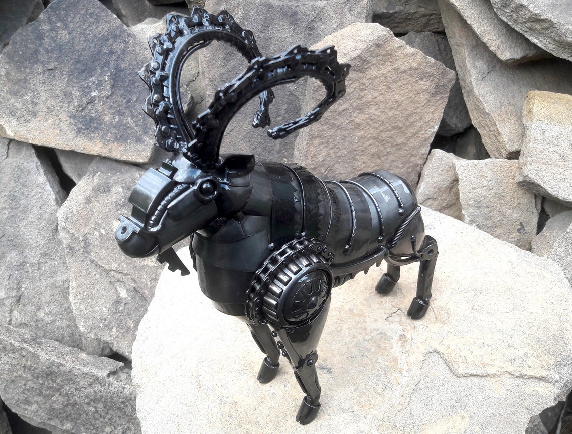 Metal Sculpture Goat Steampunk. Goat Figurine. Welded Goat. Etsy